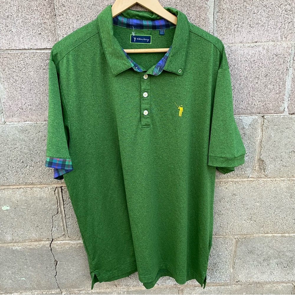 William Murray (Bill) Men's XL Polo Short Sleeve Golf Shirt Green Logo Sporty